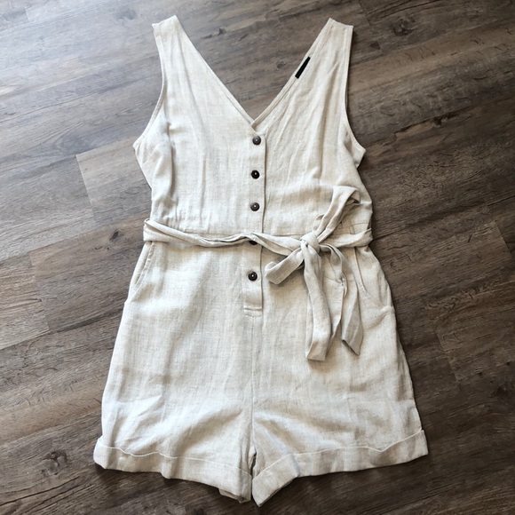 Vici Dresses & Skirts - Vici | Garner pocketed linen romper